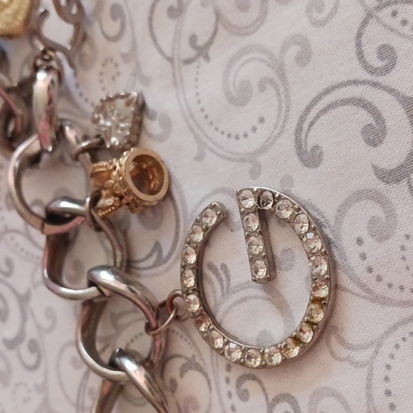 Guess Crystal Gold Crown and Heart Charm Bracelet - Picture 7 of 8